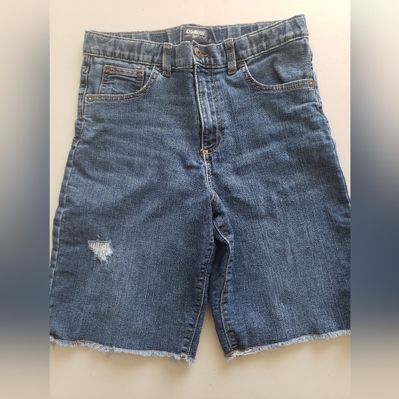 Oshkosh Boys Twill Flat-Front Shorts - Green